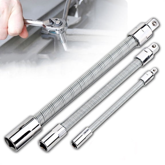 Universal Multi-Socket Wrench Tool with 3 Bendable Shafts, Extension & Connecting Rod Perfect for Home, Car & Office Repairs