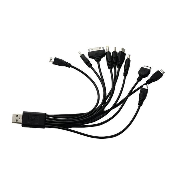 Universal Multi USB Charging Cable 10 in 1, All in One Charger Cord for Multiple Devices, Compact Travel Charging Cable