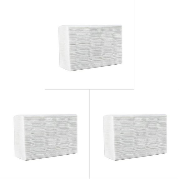 Universal Multifold Paper Towels 3 Pack, 140 Sheets Each, Soft & Highly Absorbent Hand-Wiping Paper for Kitchen, Bathroom, Office, Car & Outdoor Cleaning, White, Tear-Resistant & Compact