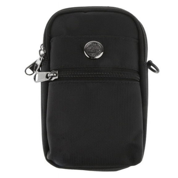 Universal Multipurpose 3-Compartments Zippered Waist Bag with Belt Loops and Shoulder Strap for Smart Phones within 6 inch, Gadget