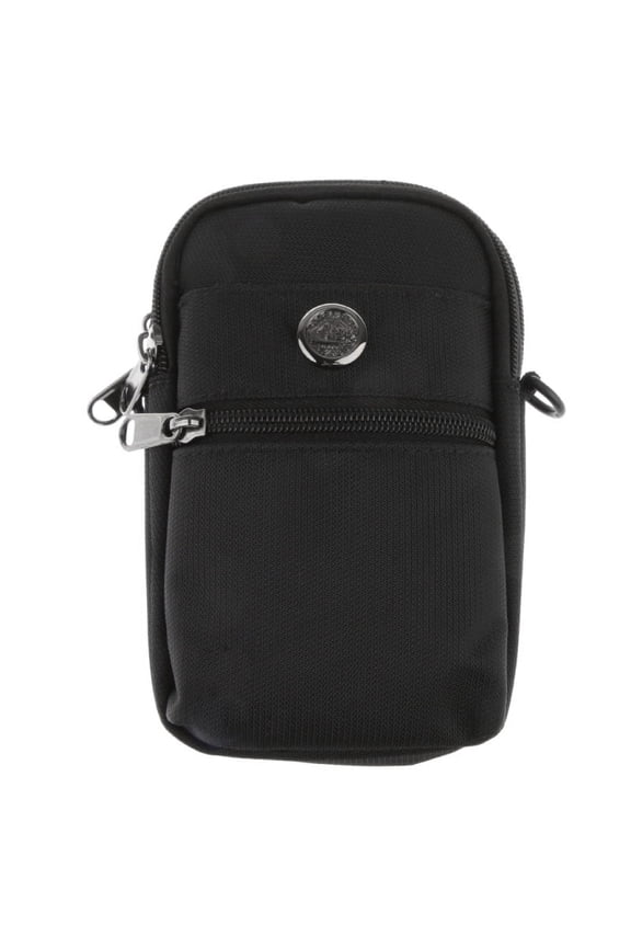 Universal Multipurpose 3-Compartments Zippered Waist Bag with Belt Loops and Shoulder Strap for Smart Phones within 6 inch, Gadget