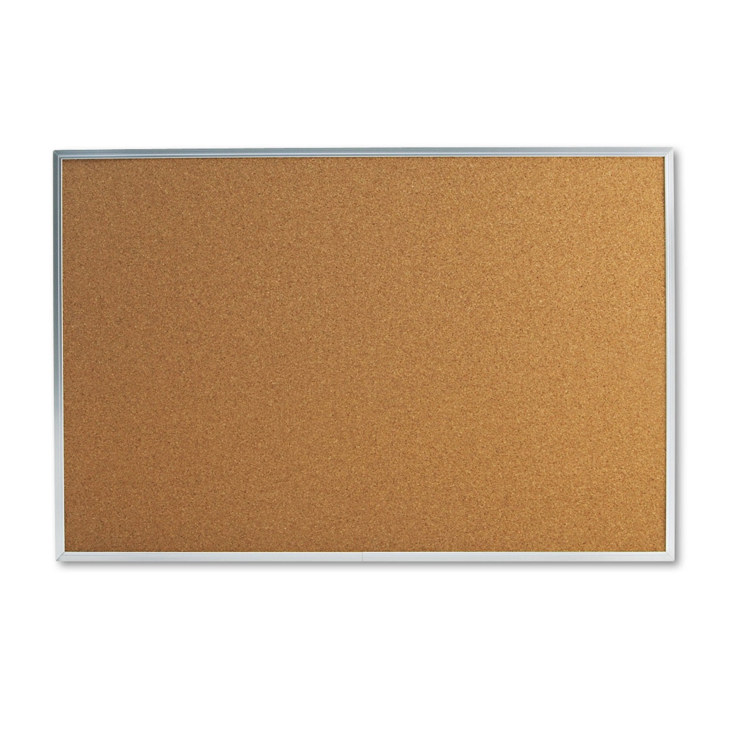 Universal Natural Cork Bulletin Board, 36" x 24", Satin-Finished Aluminum Frame