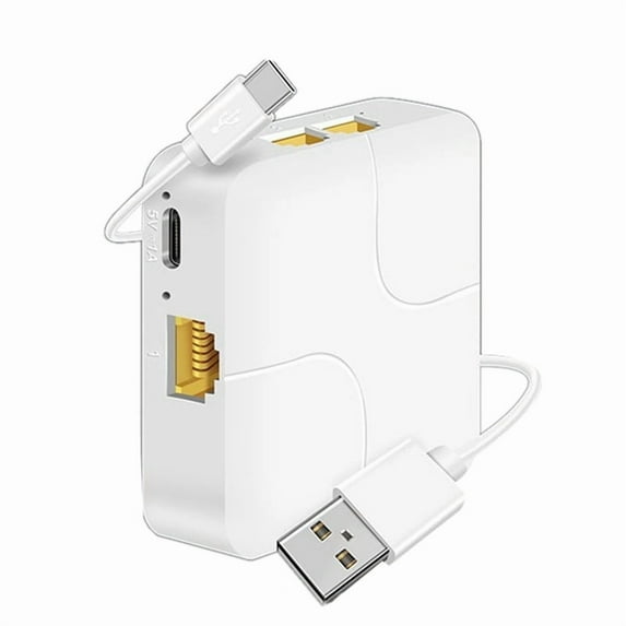 Universal Network Cable Extension Ethernet Splitter High Speed Usb C Power Gigabit Internet Rj45 Adapter 1 to 4