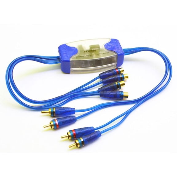 Universal Noise Sound Eliminator 4 Channel RCA Ground Loop Isolator Noise Filters For Car Audio