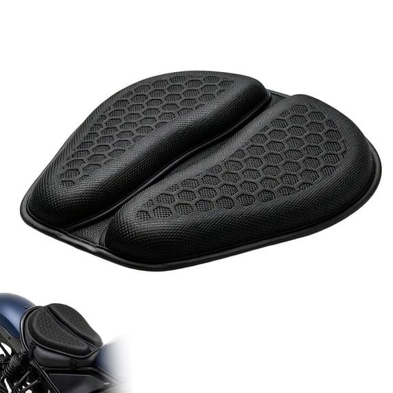 Universal Non Slip Gel Rider Cushion for Motorcycle 100% TPE Ergonomic Seat Pad 3D Honeycomb Structure Shock Absorption Breathable for Long Rides