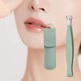 thumbnail image 1 of Universal Nose Hair Trimming Tweezers Round Tipped Tweezers for Facial Nasal Green with Pouch, 1 of 10