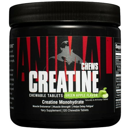 Universal Nutrition Animal Creatine Chews - Sour Green Apple - 120 Tablets