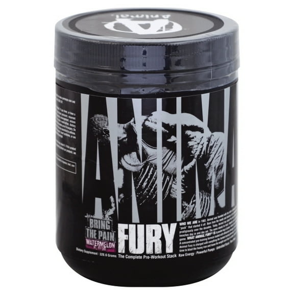 Animal Fury Essentials Powder Watermelon Flavor Pre Workout 11.57 oz