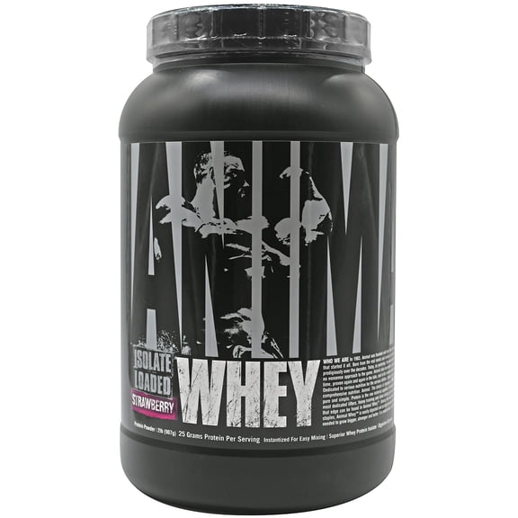 Animal Isolate Loaded Whey Protein Powder, Strawberry, 2 lb (907 g)