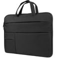 thumbnail image 1 of Universal Nylon Padded Hybrid Sleeve & Briefcase Bag For 13"/ 14" Inch Laptops With Hideaway Handles, Microfiber Interior, And Protective Exterior For School, Travel, and Work (Black), 1 of 4
