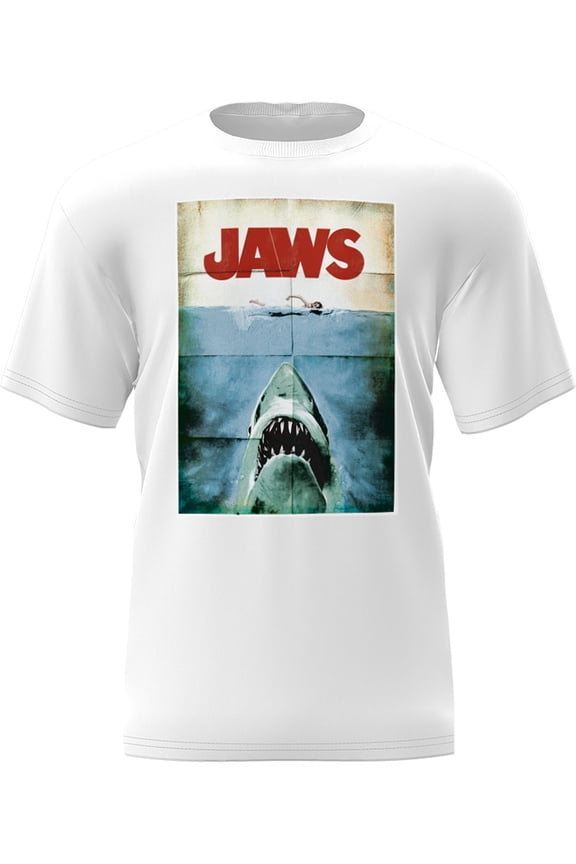 Jaws Poster Adult Tee Shirt, XS-2XL (Unisex)