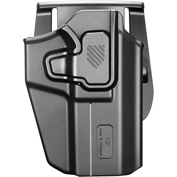 Universal OWB Holster for Full Size/Compact Pistol, Fit Glock/S&W/Sig/Springfield/CZ/Beretta/Taurus/Canik/FN/Walther & More, Right Hand