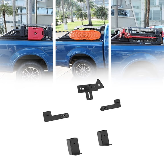 Universal Off-Road Tools Mounting Kit Mid-Size Adjustable Truck Overland Bed Rack Roll Bar