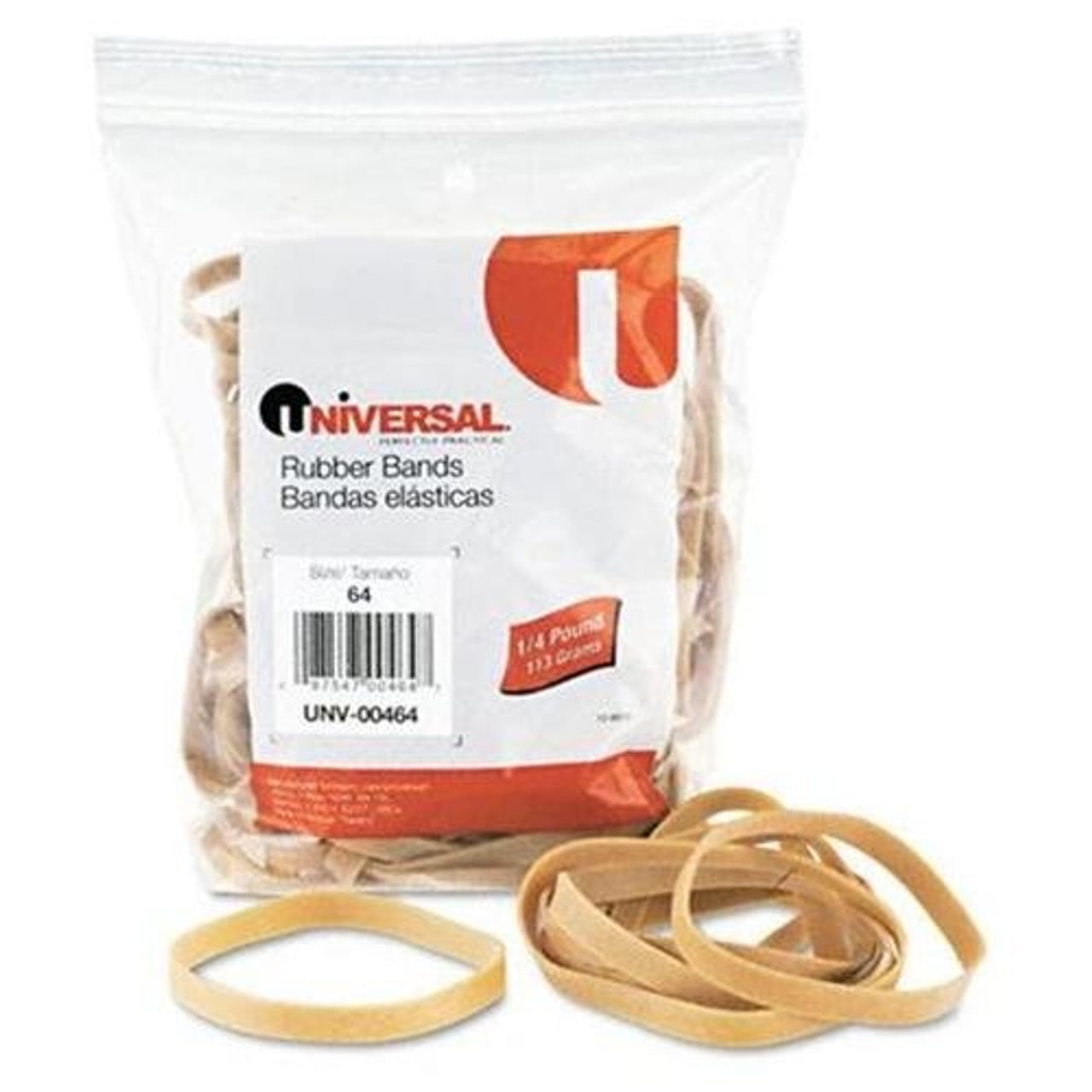 Universal Office Products 00464 Rubber Bands, Size 64, 31/2 X 1/4, 80