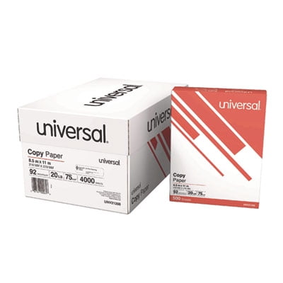 Universal 21208 8.5 x 11 Copy Paper Convenience Carton - White (8/Carton)