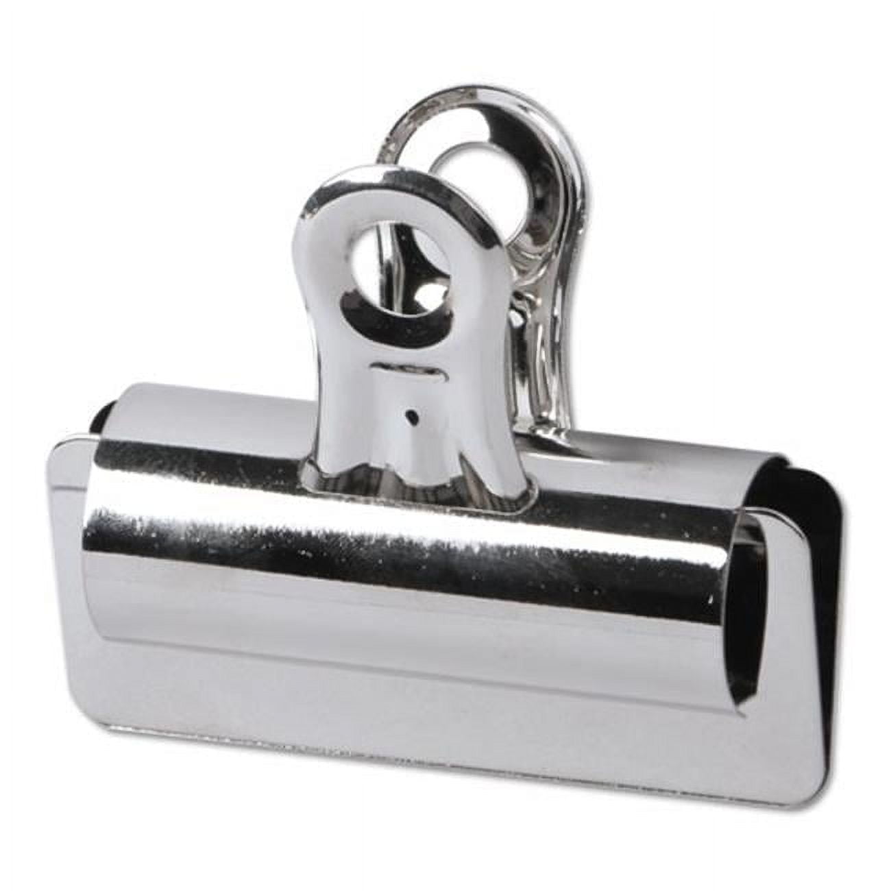 Universal Office Products 31265 2.62 in. Bulldog Steel Clips, Nickel Plated - 12 per Pack