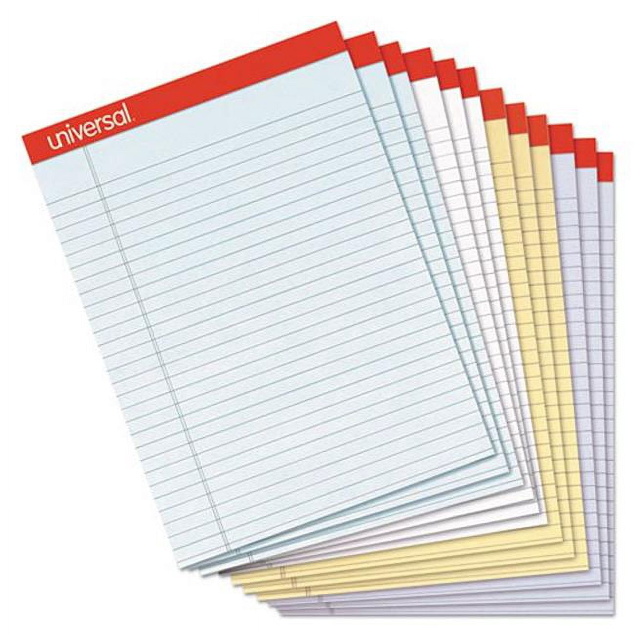 Universal Office Products 35879 8.5 x 11 in. Colored Perforated Ruled ...