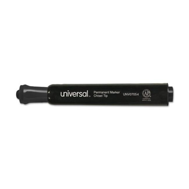 Universal Office Products 7054 Chisel Tip Permanent Marker - Black
