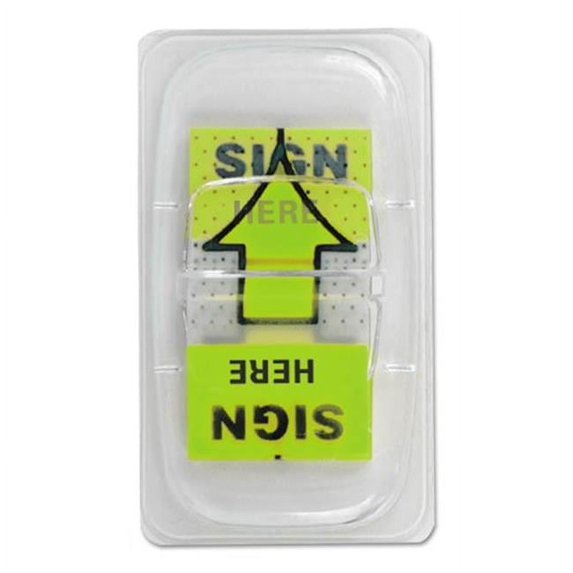Universal Office Products 99010 1 x 1.75 in. Deluxe Message Arrow Flags - Sign Here, Assorted Color - Pack of 120
