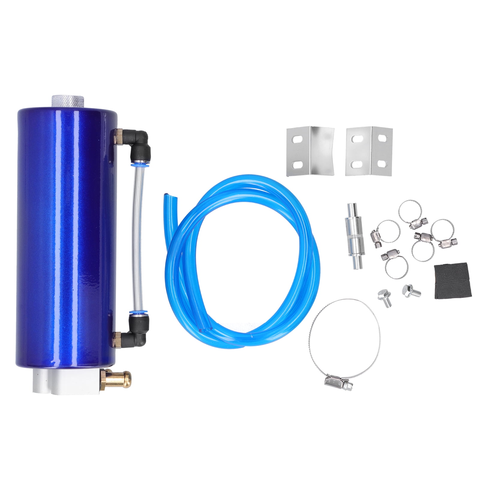 Universal Oil Catch Tank Reservoir Can Kit with Oil Pipe Bracket Clamps