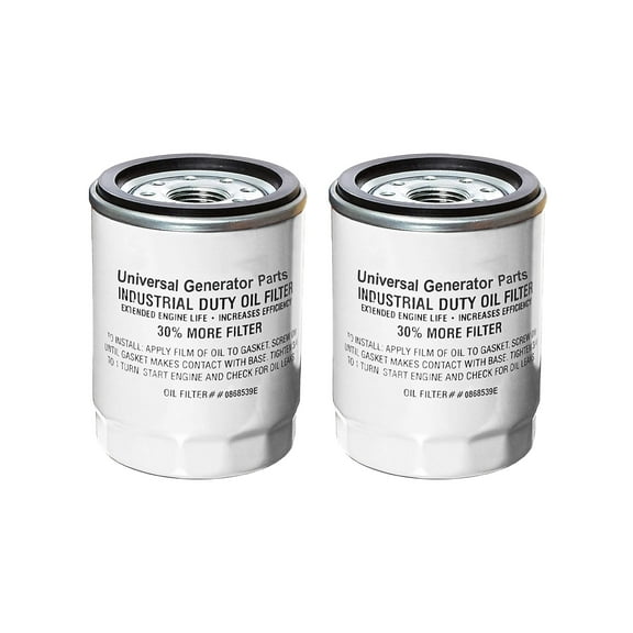 Universal Oil Filter 0868539E Replacement for Generac Oil Filter 070185E(S) 2 Pack
