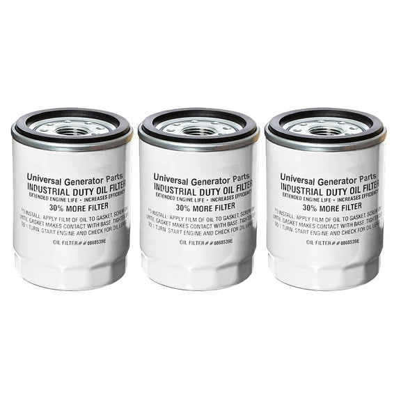 Universal Oil Filter 0868539E Replacement for Generac Oil Filter 070185E(S) 3 Pack