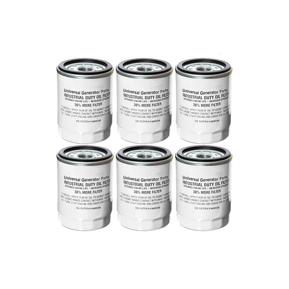Universal Oil Filter 0868539E Replacement for Generac Oil Filter 070185E(S) 6 Pack