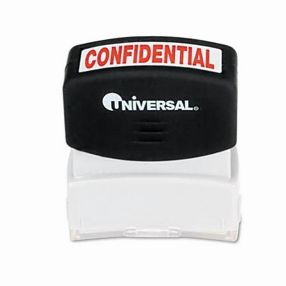 Universal One-Color Message Stamp Confidential Pre-Inked/Re-Inkable Red