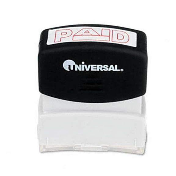 Universal One-Color Message Stamp Paid Pre-Inked/Re-Inkable Red