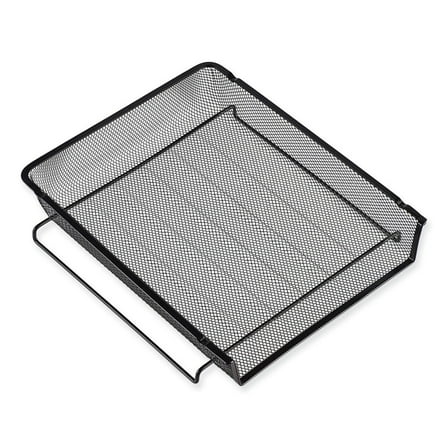 UNIVERSAL Mesh Stackable Side Load Tray Legal Black 20012