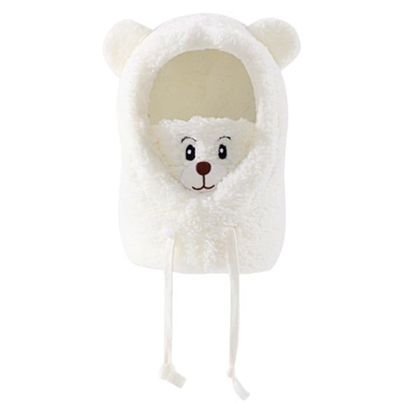 Universal One Piece Hat Comfortable Touch Plush Multifunctional Bear Ear Flap Hat for Outdoor