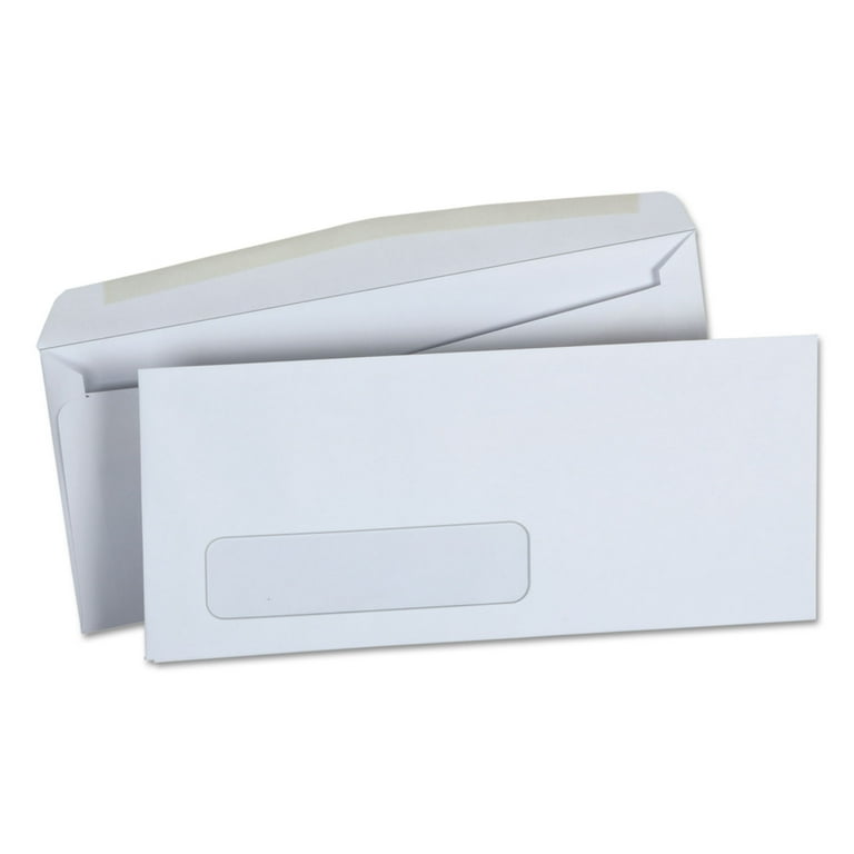 Open-Side Business Envelope, 1 Window, #10, Square Flap, Gummed Closure, 4.13 x 9.5, White, 500/Box Open-Side Business Envelope, 1 Window, #10, Square Flap, Gummed Closure, 4.13 x 9.5, White, 500/Box
