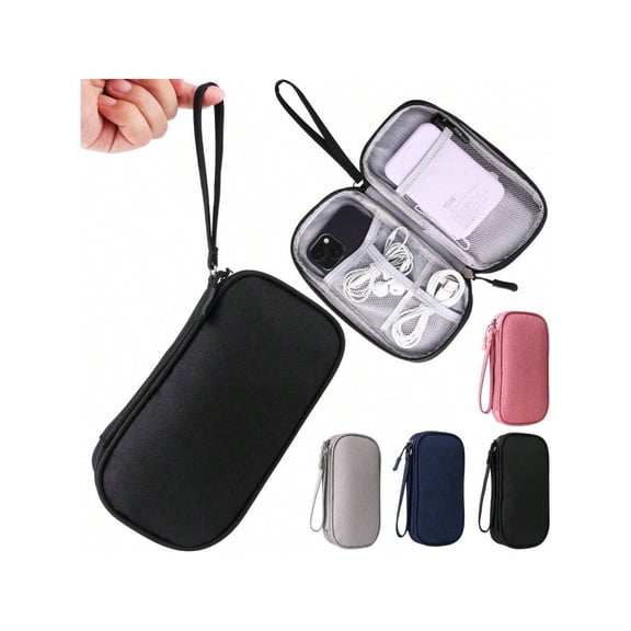 Universal Organizer Electronics Accessories Bag Phone Cards Travel Gadgets Black