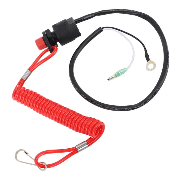 Universal Outboard Engine Kill Stop Switch Safety Lanyard Cord Tether 689-82575-03 Emergency Shut Off Controller for Marine Yachts Motorcycles Mowers (17 inches / 43.1 cm)