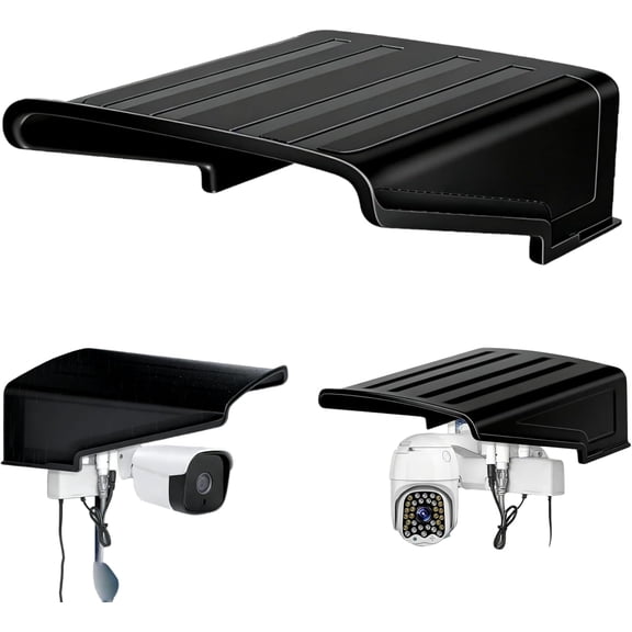 Universal Outdoor Camera Rain Cover Sunshade Protective Guard for Security Cameras Weatherproof Dustproof Plastic Shield Easy Installation Home & Business Use