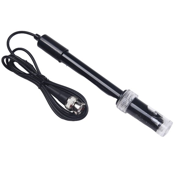 Universal PH Electrode Probe with BNC Connector for Meters and Controllers, Ideal for Aquarium and Wastewater Testing, Durable Plastic Design with 0.15m Cable
