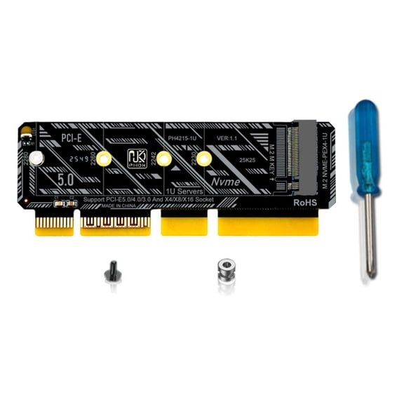 PH4215-1U NVM Adapter NVME to PCIe 5.0 Card Optimized for 1U Servers Featuring Efficient Data Transfer