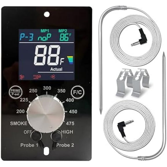 Universal PID UpgradeTemperature Control Board for Pit Boss, Traeger,  Grills - Replacement Enhanced Component with 2 Responsive Meat Temperature Probes