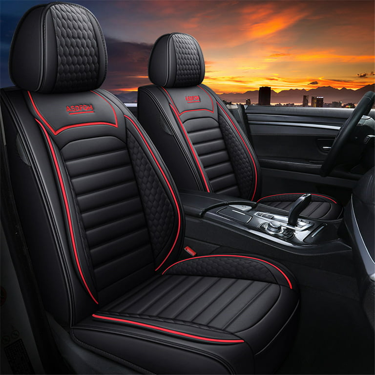 Universal Black Car Front Seat Cover Breathable PU leather Seat