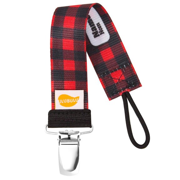 Universal Pacifier Clip - Ulubulu - Lumber Plaid Red