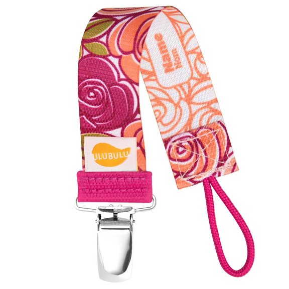 Universal Pacifier Clip - Ulubulu - Mauve Rose