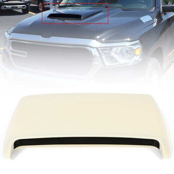 Universal Paintable SRT Style Hood Scoop Compatible with Mustang R AM 1500 2500 Silverado