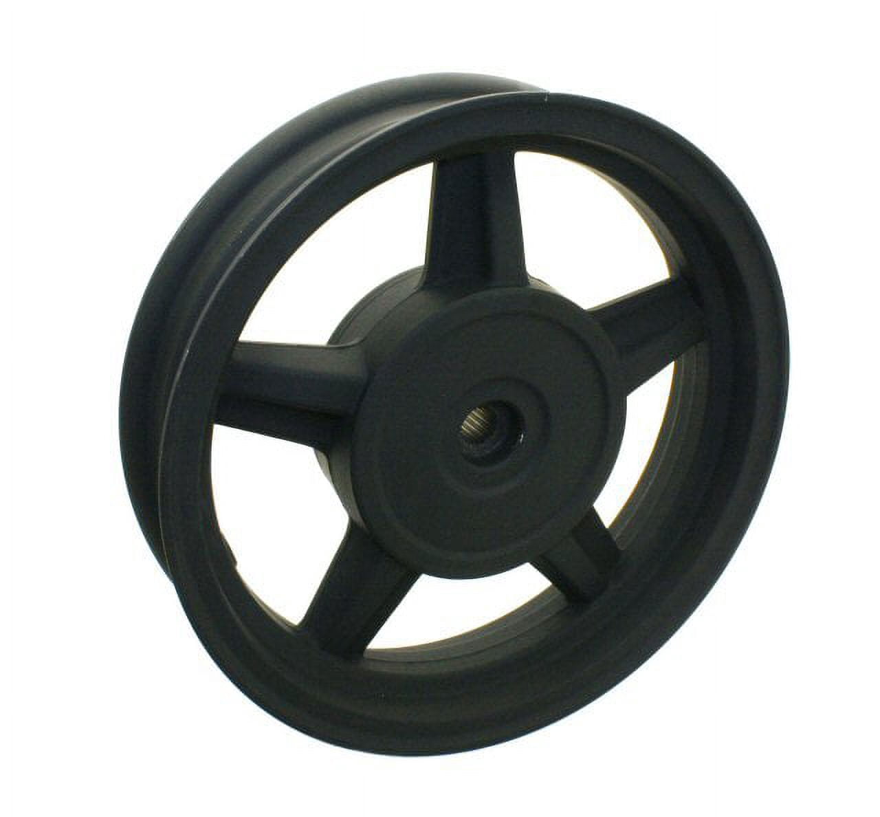 Universal Parts 2.75x12" Rear Aluminum Wheel for 125cc/150cc Long Case Scooters, Satin Black