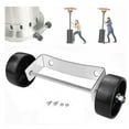 thumbnail image 1 of Universal Patio Heater Wheel Kit-Stainless Steel Silver Bracket + Black Wheels,Patio Tall Propane Gas Patio Heater Wheel, 1 of 7
