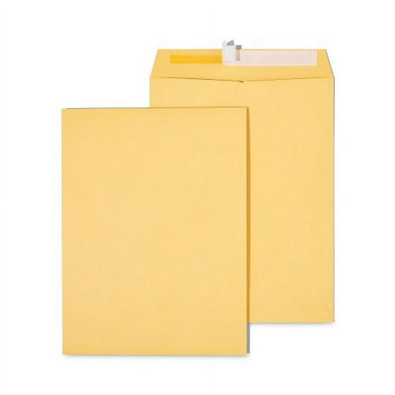 Peel Seal Strip Catalog Envelope, #10 1/2, Square Flap, Self-Adhesive Closure, 9 x 12, Natural Kraft, 100/Box Peel Seal Strip Catalog Envelope, #10 1/2, Square Flap, Self-Adhesive Closure, 9 x 12, Natural Kraft, 100/Box