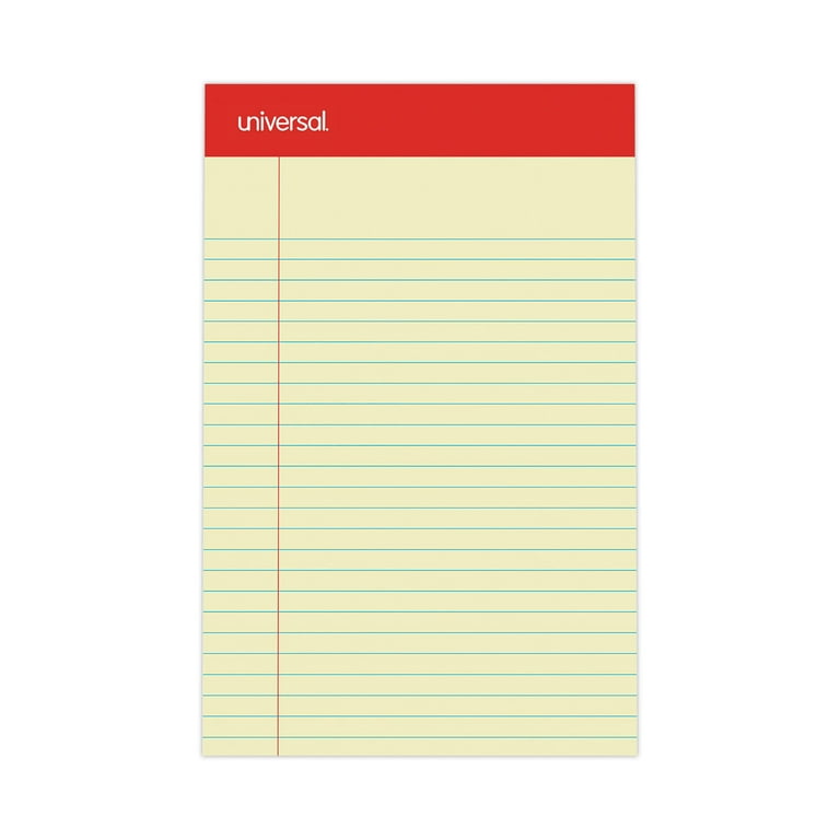 Perforated Ruled Writing Pads, Narrow Rule, Red Headband, 50 White 5 x 8 Sheets, Dozen Perforated Ruled Writing Pads, Narrow Rule, Red Headband, 50 White 5 x 8 Sheets, Dozen