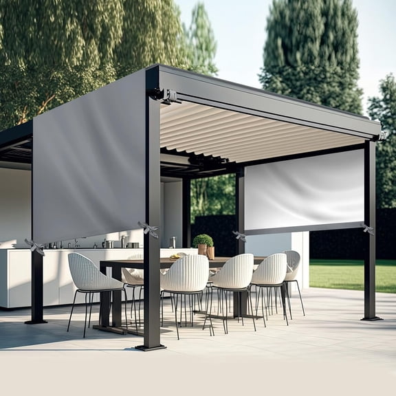 Universal Pergola Replacement Canopy Outdoor Shade Cover Waterproof Top for Patio Porch Backyard(16 x 8 ft,Gray)