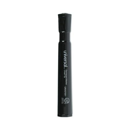 Universal Permanent Markers, Chisel Tip, Black, Dozen