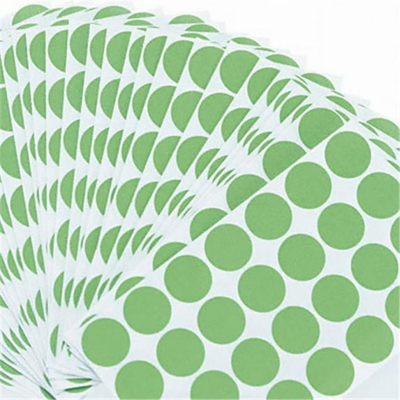 Universal Permanent Self-Adhesive Labels 3/4D Dia. Green 1008 per Pack