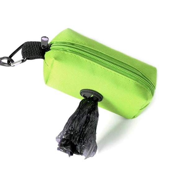 Universal Pet Poop Bag Dispenser with Treat Pocket Attachable to Leash or Belt for Dogs and Cats